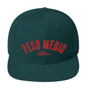 PESO MEDIO Classic Snapbacks by Boxing Aficionado - Spruce/Red