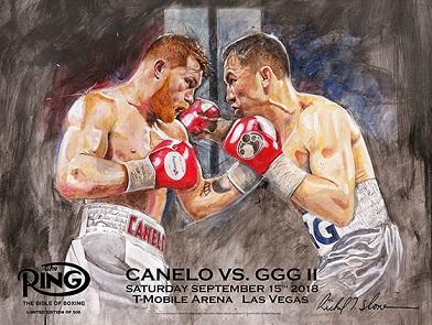 Limited Edition Ring X Slone Canelo vs GGG 2 Fight Action Poster