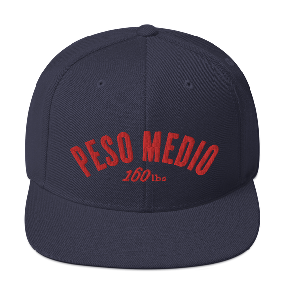 PESO MEDIO Classic Snapbacks by Boxing Aficionado - Navy/Red