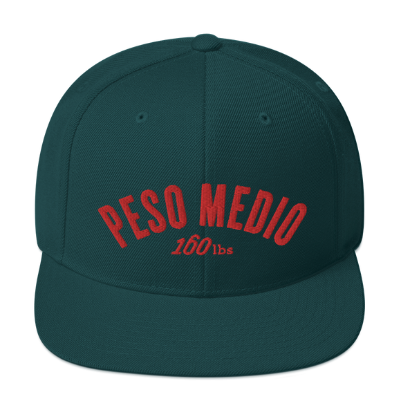 PESO MEDIO Classic Snapbacks by Boxing Aficionado - Spruce/Red